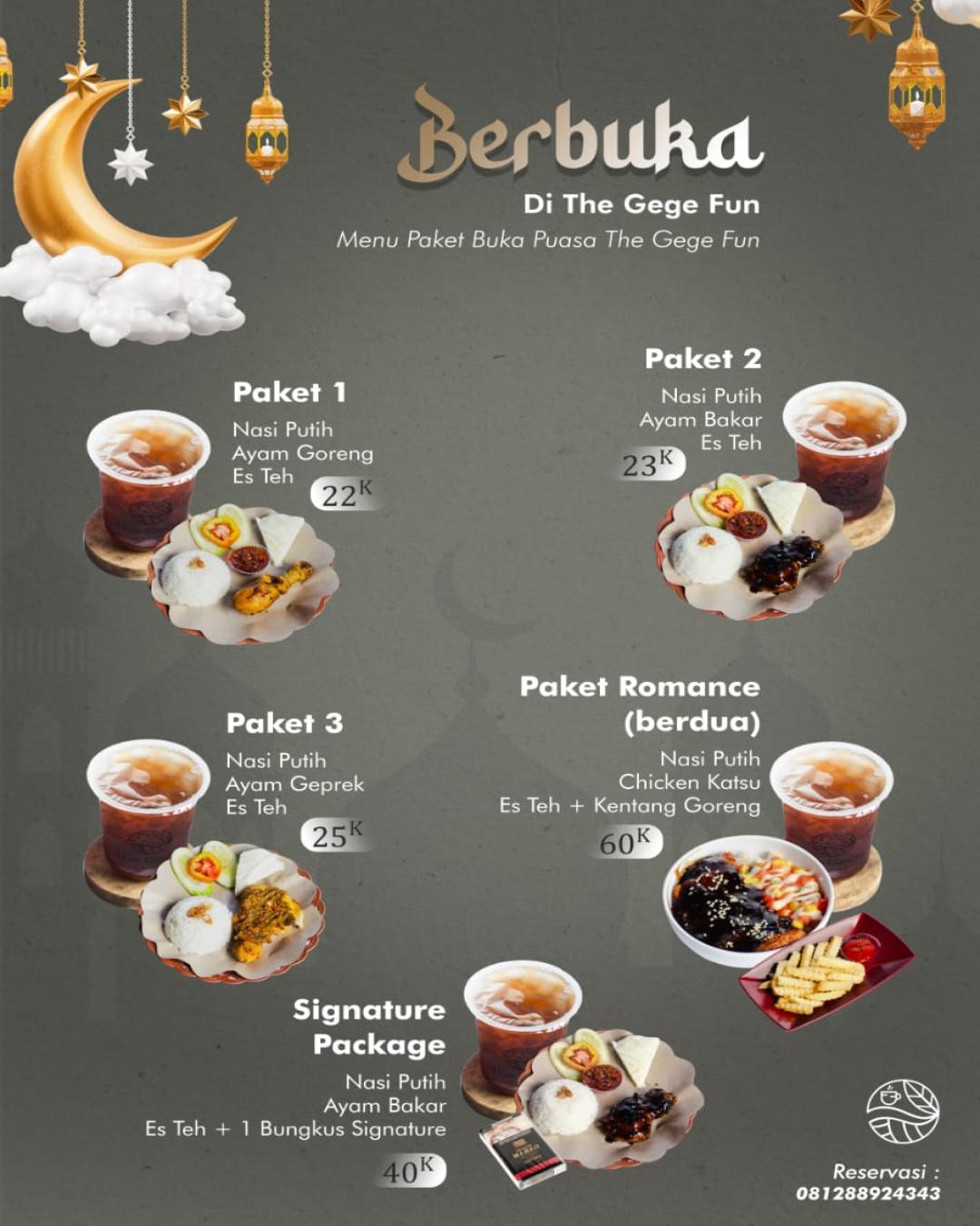 Sebentar Lagi Ramadhan, yuk buat kalian yang mau bukberan sama keluarga, teman dekat, teman kerja, bisa ya bukbkeran di The Gege